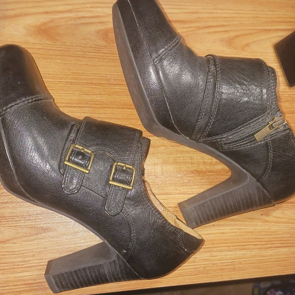 Clark's Artisan Athena Monk Strap Zip Up Ankle Bootie